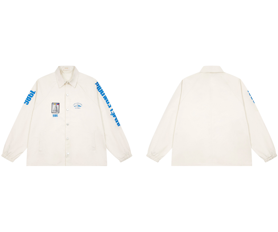 Aimé Leon Dore Graphic Coaches Jacket - Off-White