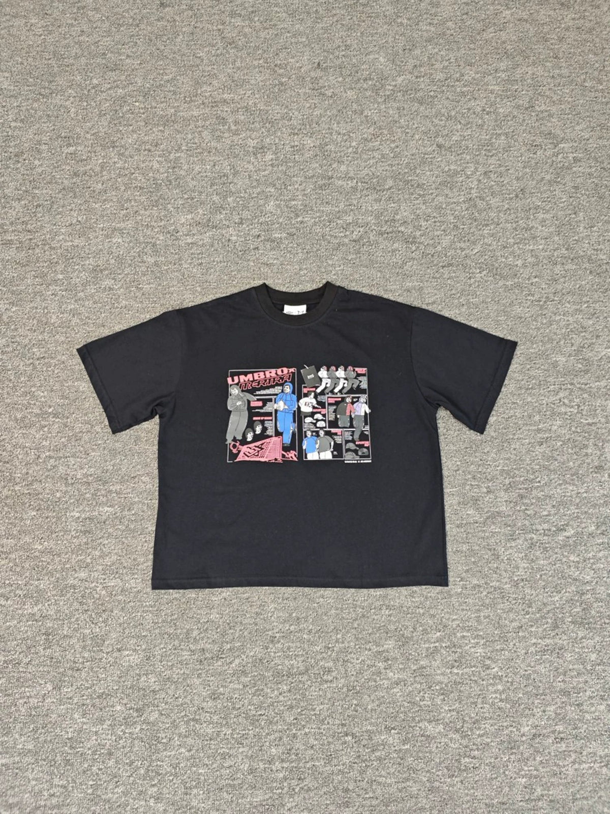 Mertra Comic Collage Graphic Tee - Black
