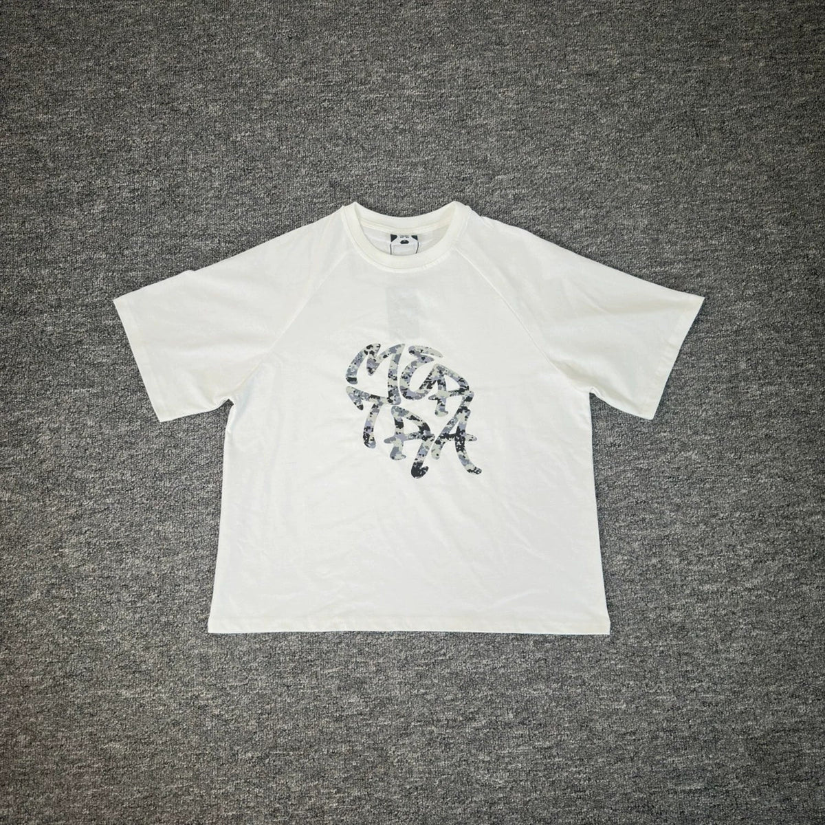 Mertra Graphic Logo Tee - White (Monochrome Pattern)