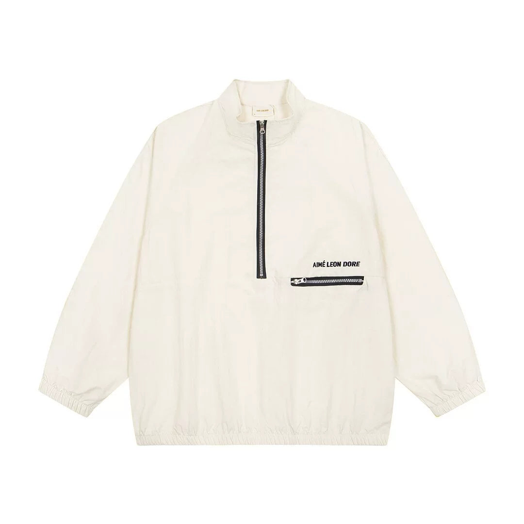 Aimé Leon Dore Nylon Half-Zip Pullover - Cream