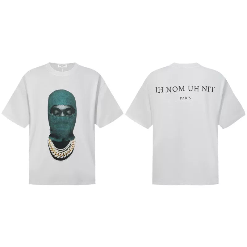 IH NOM UH NIT Green Mask Cuban Link Graphic Tee - Off-White