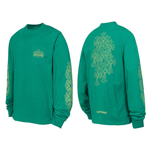 Chrome Hearts Floral Vine Cross Long Sleeve (Green)