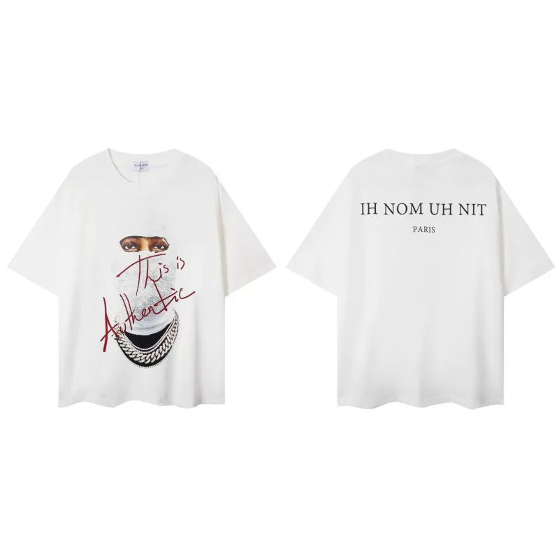 IH NOM UH NIT Authentic Script Mask Tee - Off-White