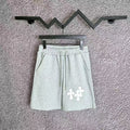 Chrome Hearts Light Gray & White Cross Patch Sweatshorts