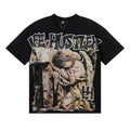 Life Hustlers Stone Angel Statue Graphic Tee - Black