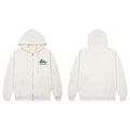 Aimé Leon Dore Thermal-Lined Script Zip-Up Hoodie - Oatmeal