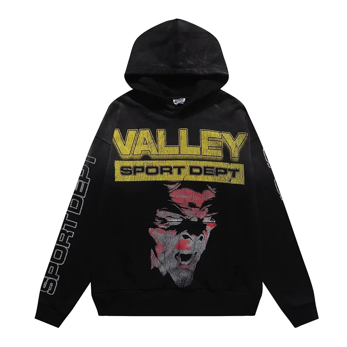 VALEFOREVER Black Valley Sport Dept Tiger Graphic Pullover Hoodie