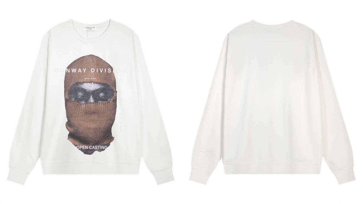 IH NOM UH NIT Runway Division Mask Sweatshirt - Off-White