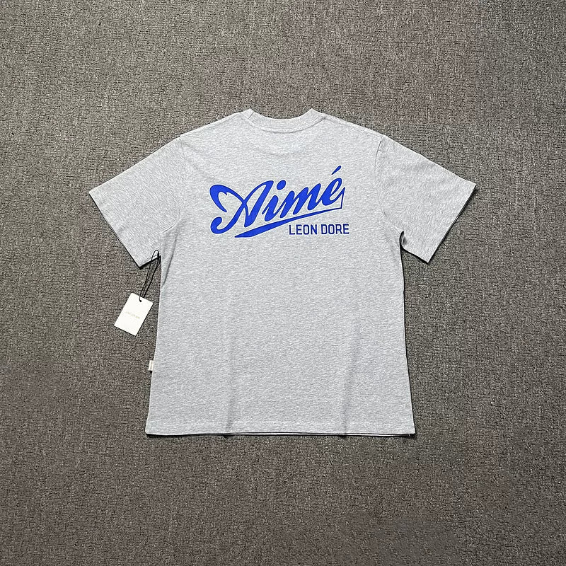 Aimé Leon Dore Script Logo Tee - Heather Grey