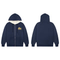 Aimé Leon Dore Thermal-Lined Script Zip-Up Hoodie - Navy