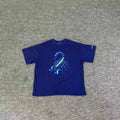 Mertra Tribal Scorpion Graphic Tee - Royal Blue
